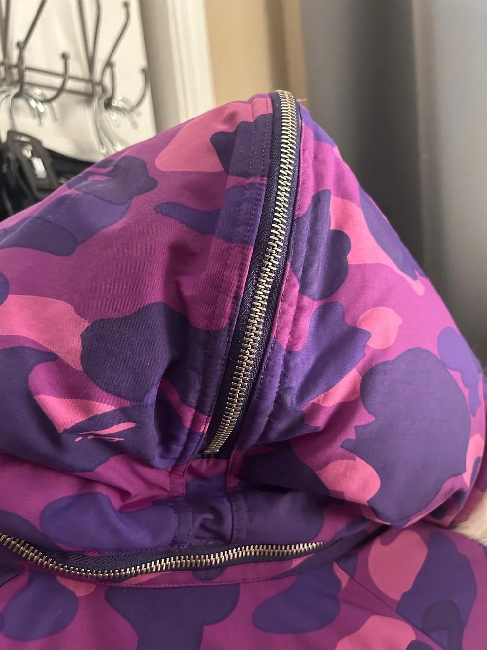 BAPE Purple Camo with fur-lined hood - Picture 5 of 6